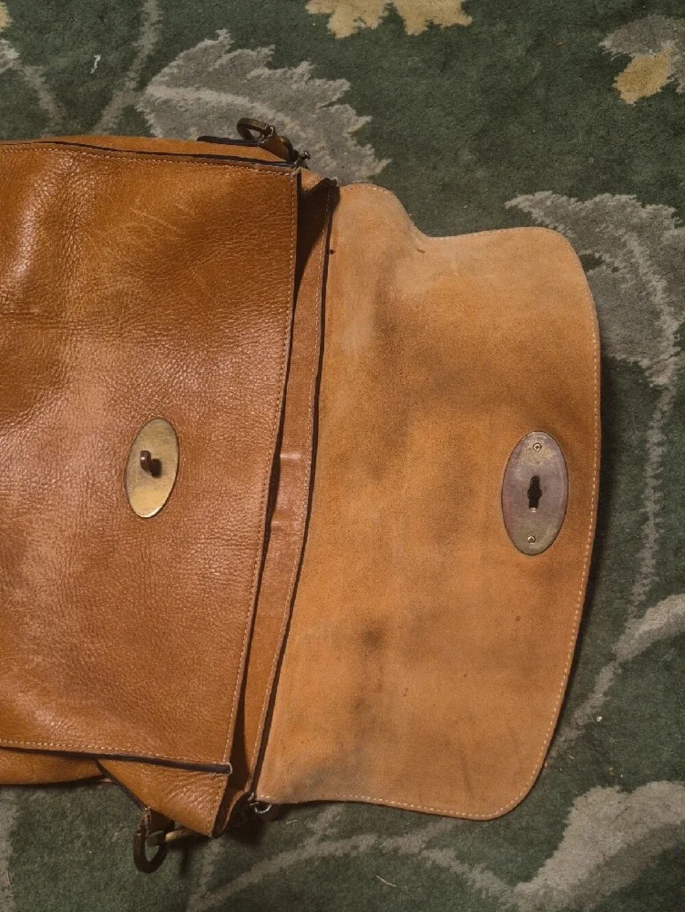 Leather Messenger Bag - Tan Shoulder Briefcase